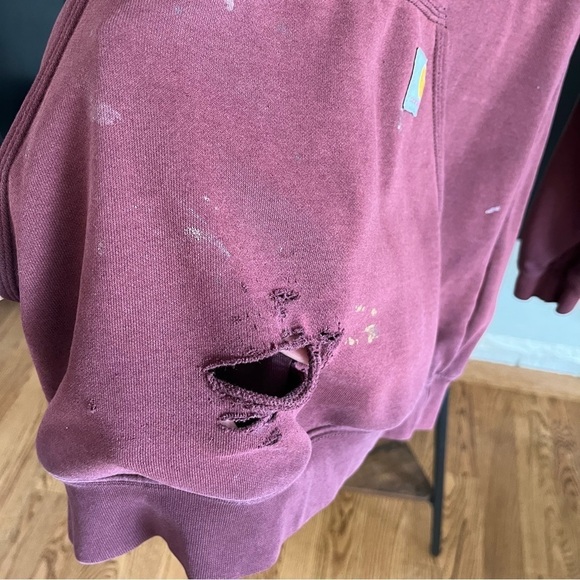 Carhartt Burgundy Loose Fit Hoodie - Picture 3 of 6